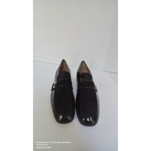 Contempo Collection‎ Black Patent Leather Loafers with Decorative Silver Buckle main image 8